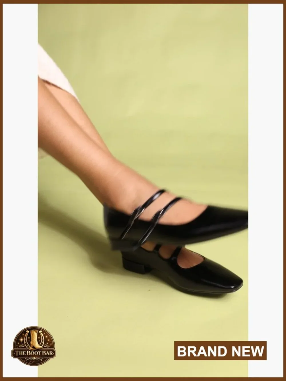 Women's Mary Jane Ballet Flats Square Toe Block Heel Adjustable Straps - Picture 6 of 7